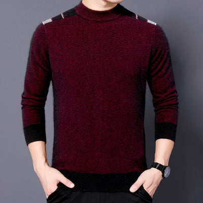 Suéter Cuello Alto Reversible de Terciopelo Manga Larga para Hombre - Image 8