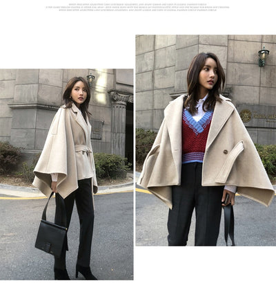 Capa Abrigo de Lana Gruesa con Cordones - Image 18