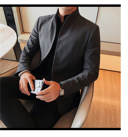 Blazer Slim Fit Ruoshuai para Hombre - Chaqueta Casual de Otoño - Image 18