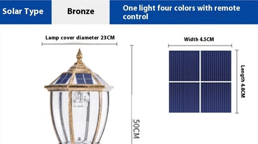 Lámpara Solar de Pilar Exterior Resistente al Agua - Image 17