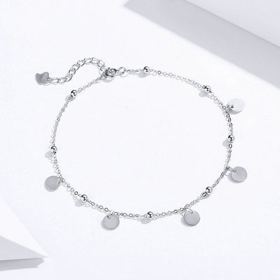 Pulsera de Tobillo Plata 925 Chapada en Oro Blanco - Image 11