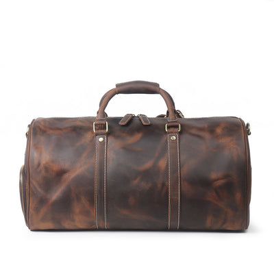 Bolsa de Viaje Cuero Vintage Crazy Horse - Equipaje Deportivo Versátil - Image 9