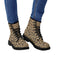 Botas Martin de Cuero para Mujer con Estampado y Tacón Bajo Británico