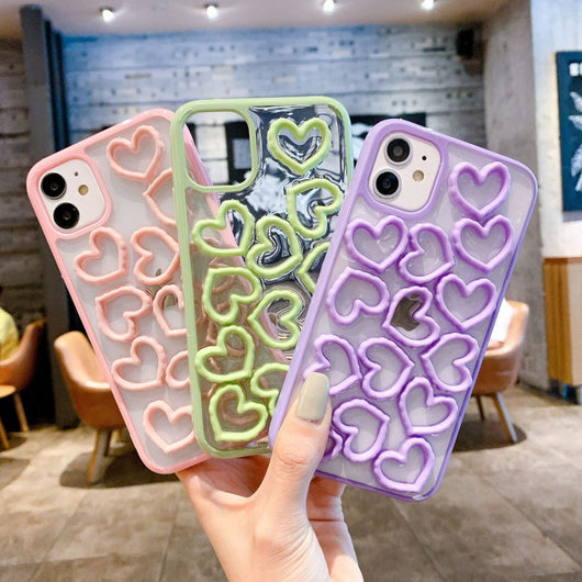 Funda iPhone 11 12Pro Max Amor 3D - Diseño Elegante y Protección Premium