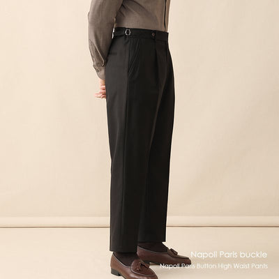 Pantalón de Vestir Cintura Alta Hombre Primavera Verano Corte Recto - Image 7