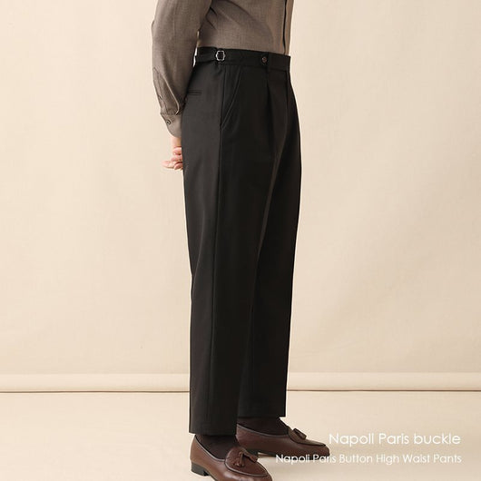 Pantalón de Vestir Cintura Alta Hombre Primavera Verano Corte Recto - Image 7