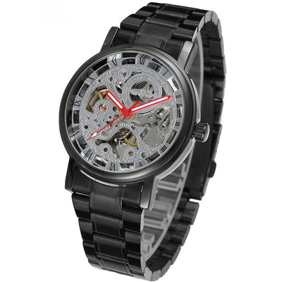 Reloj Mecánico Winner con Esfera Transparente y Correa de Acero - Image 4