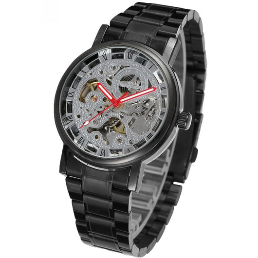 Reloj Mecánico Winner con Esfera Transparente y Correa de Acero - Image 4