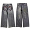 Jeans Anchos Estilo Vintage Desgastado para Hombre - Diseño Workwear Casual