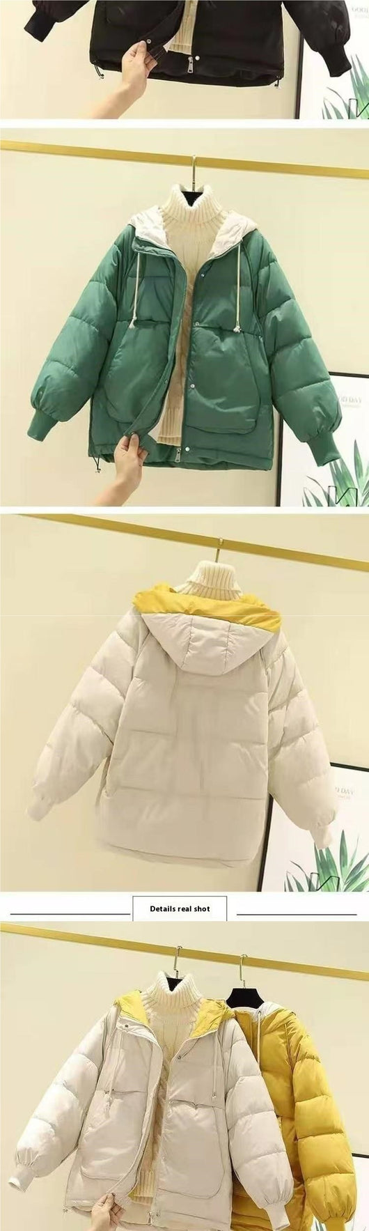 Abrigo Corto de Algodón para Invierno - Diseño Estudiante Mujer - Image 12