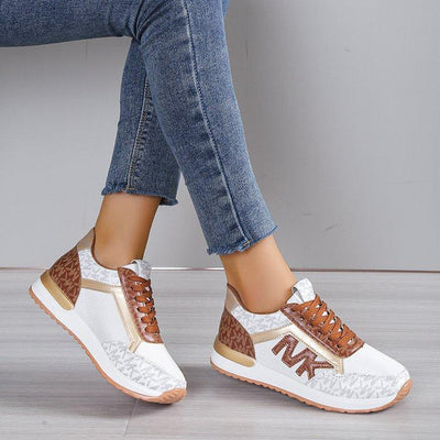 Zapatillas Deportivas Casuales para Mujer con Estampado y Encaje - Image 3