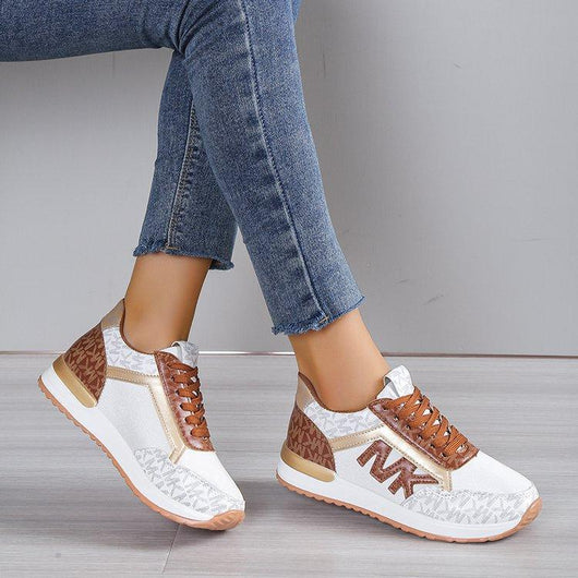 Zapatillas Deportivas Casuales para Mujer con Estampado y Encaje - Image 3
