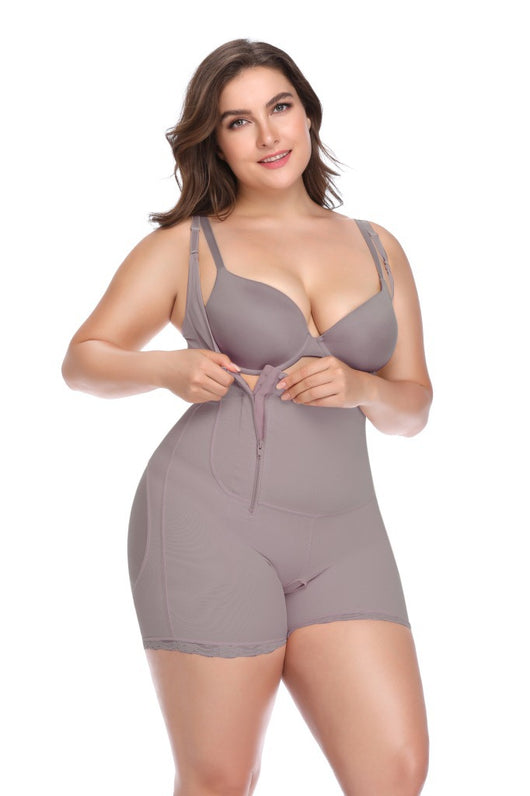Jumpsuit Enterizo Melocotón con Corset para Mujer Talla Grande - Image 6