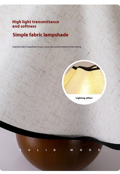 Lámpara de Mesa Retro en Madera de Nogal con Diseño Floral Creativo - Image 11