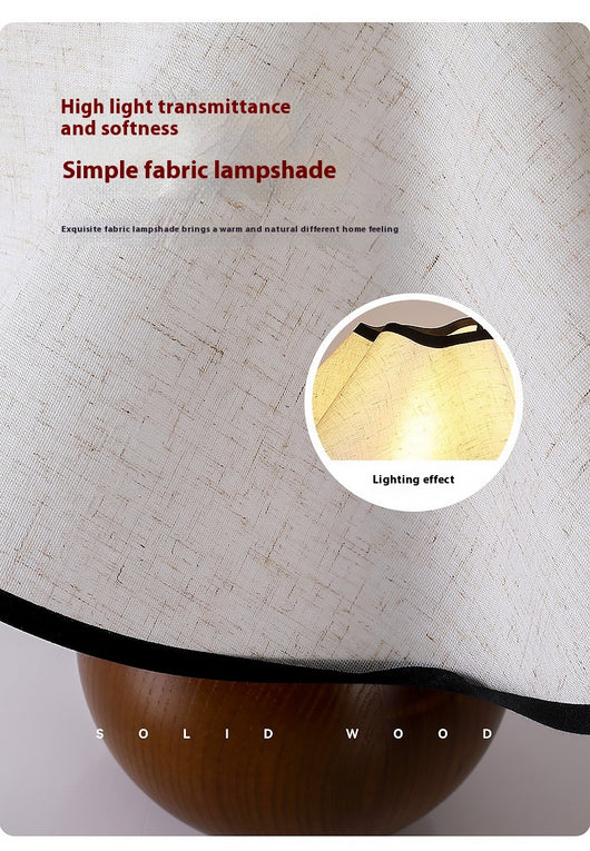 Lámpara de Mesa Retro en Madera de Nogal con Diseño Floral Creativo - Image 11