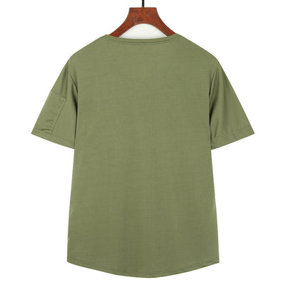 Playera Táctica Army Green de Algodón Transpirable para Hombre - Image 9
