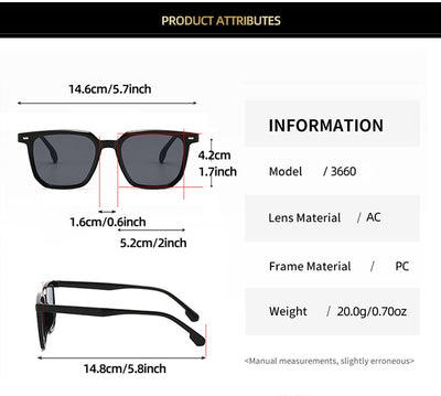 Large frame square sunglasses with a transparent champagne-colored frame and brown lenses. - Image 8
