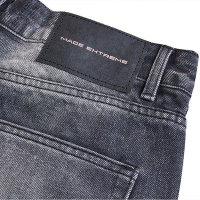 Pantalones Cortos Estilo Retro Americano Lavado Blanco con Detalles Desgastados - Image 4