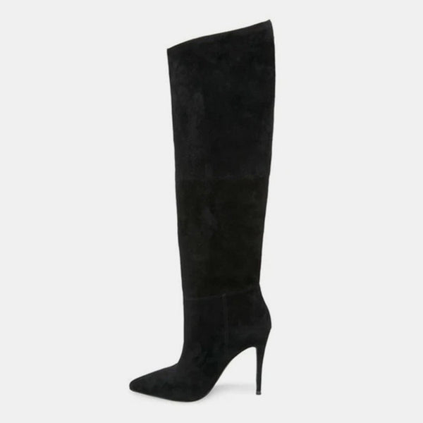 Botas Stiletto Plisadas Hasta la Rodilla - Image 7