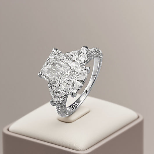 Anillo de Diamante de Hielo con Corte Flor de Cristal Completo - Image 8