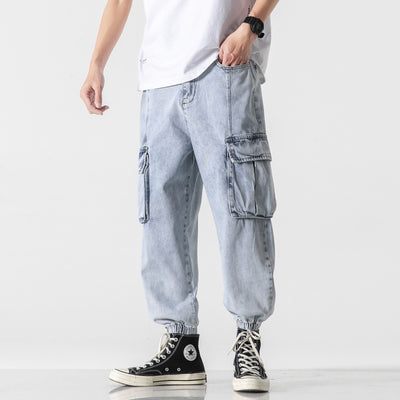 Pantalón Cargo Denim con Múltiples Bolsillos - Image 3