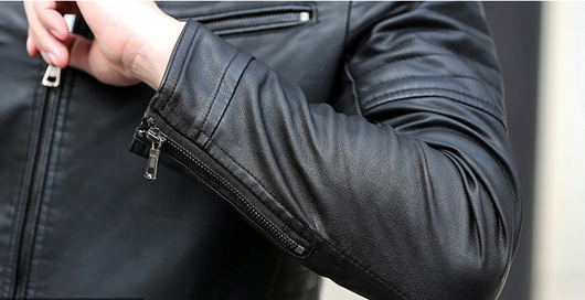 Chaqueta de Cuero para Motociclista Elegante - Primavera y Otoño - Image 16