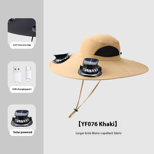 Gorra de Sombra Solar con Ventilador para Hombre - Ideal para Montaña y Pesca - Image 7
