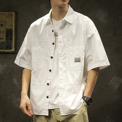 Camisa Casual Holgada para Hombre - Diseño Minimalista y Versátil - Image 14
