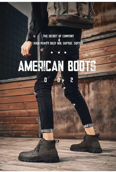 Botas Altas de Cuero Negro para Hombre - Image 11