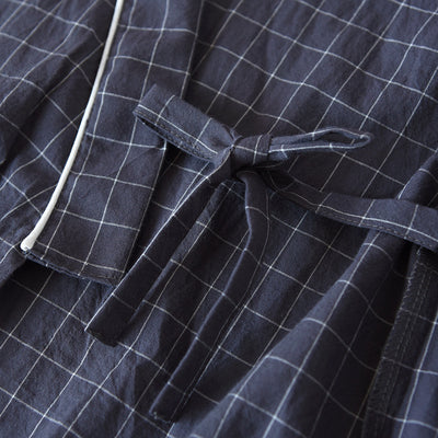 Bata Kimono Japonesa de Algodón Gasa para Hombre - Primavera Verano - Image 14