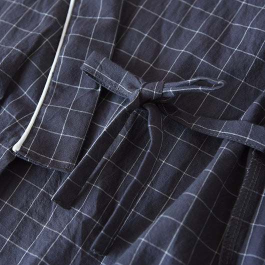 Bata Kimono Japonesa de Algodón Gasa para Hombre - Primavera Verano - Image 14