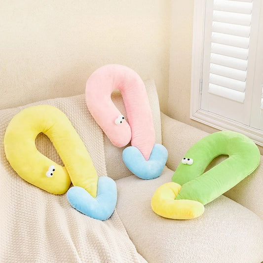 Almohada de Soporte Cervical Forma de Ojo de Gato para Mascotas - Cama Cómoda para Perros y Gatos