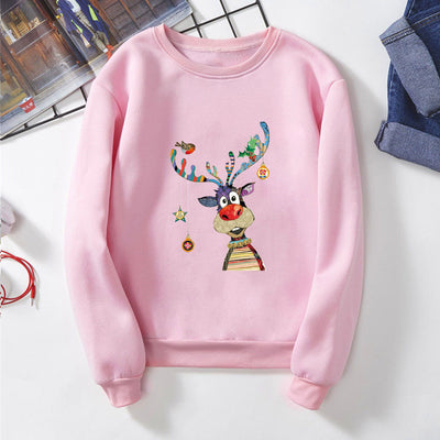Playera Navideña Holgada con Estampado de Astas para Hombre Tallas Grandes - Image 11