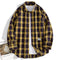 Camisa Casual de Cuadros Oversize para Hombre