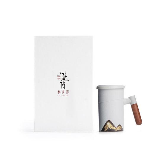 Taza de Té Artesanal con Asa de Madera, Filtro Integrado y Tapa - Image 14