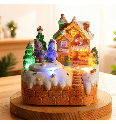 Caja de Música Giratoria Muñeco de Jengibre Decorativo de Escritorio - Image 12