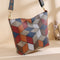 Bolso Tote Multicolor Casual de Gran Capacidad con Costuras Contrastantes