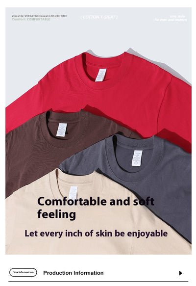 Playera Básica de Algodón Pesado sin Costuras para Hombre - Image 31