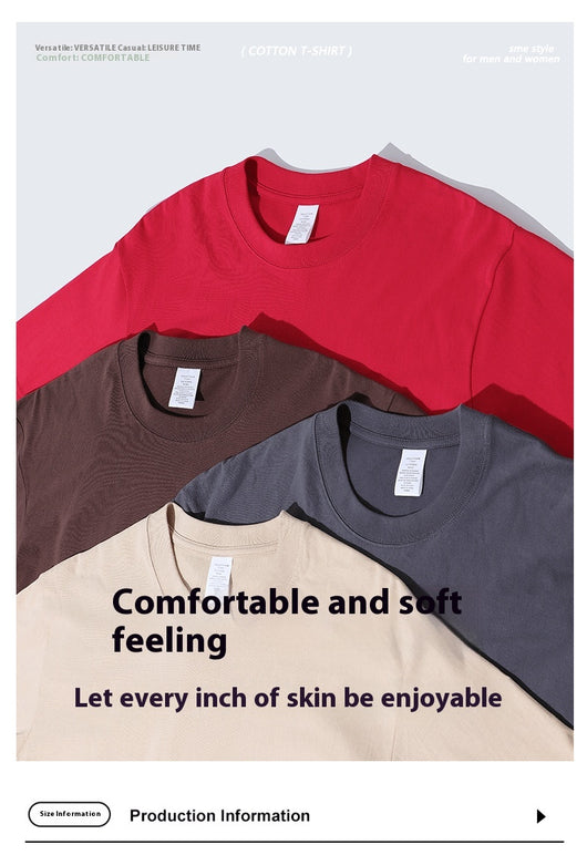 Playera Básica de Algodón Pesado sin Costuras para Hombre - Image 31