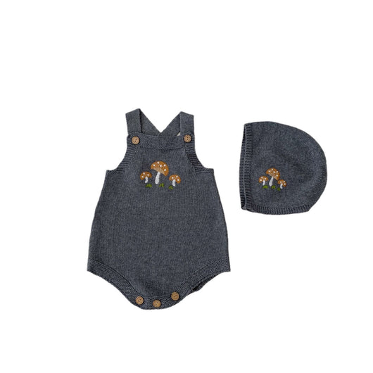 Peto Infantil con Bordado de Hongos + Gorro Juego para Bebés - Image 4