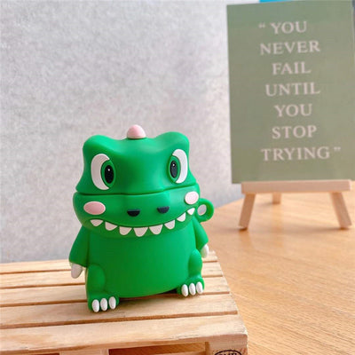 Funda Protectora para Audífonos Bluetooth con Diseño 3D de Dinosaurio en Silicona Suave - Image 8