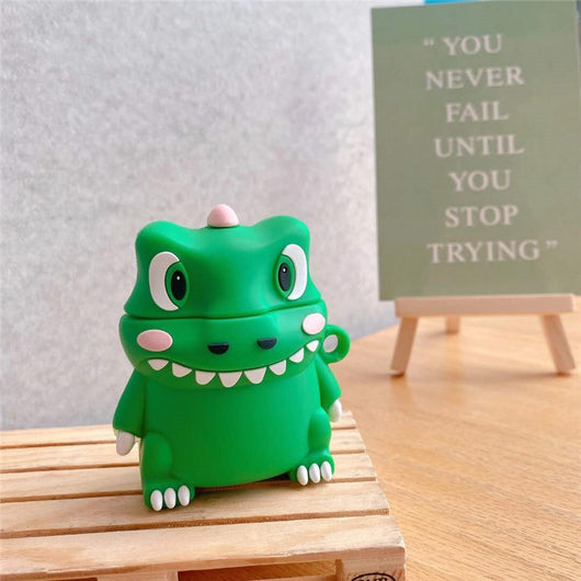 Funda Protectora para Audífonos Bluetooth con Diseño 3D de Dinosaurio en Silicona Suave - Image 8