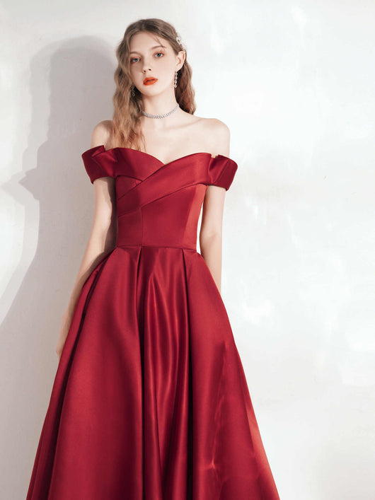 Vestido de Satén Rojo Elegante para Cena y Eventos Formales - Image 3