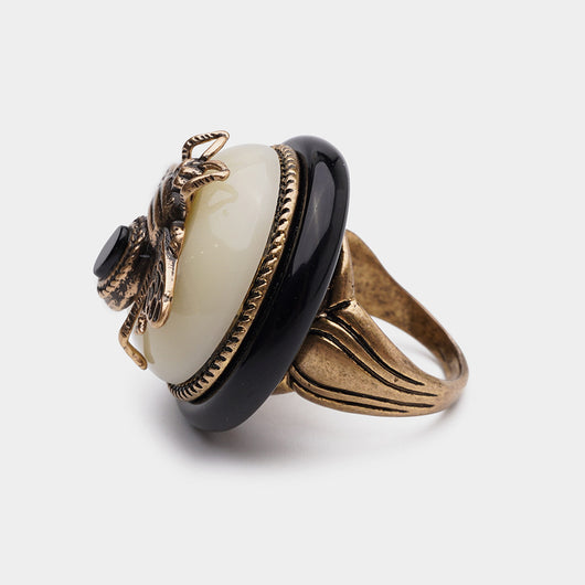 Anillo Vintage de Ágata Natural con Abeja para Hombre y Mujer - Image 13