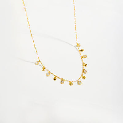 Collar Largo de Plata Esterlina 925 con Colgante de Circón en Forma de Pera - Image 4