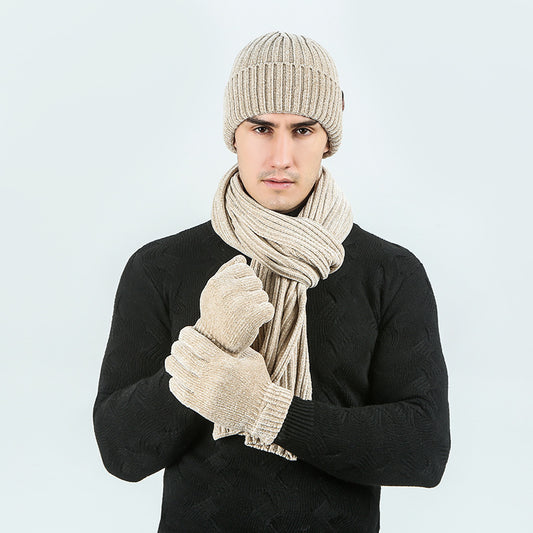 Conjunto Abrigador: Gorro, Bufanda y Guantes en Colores Sólidos