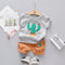 Conjunto de Camiseta de Algodón Puro con Diseño de Cactus para Niños y Niñas