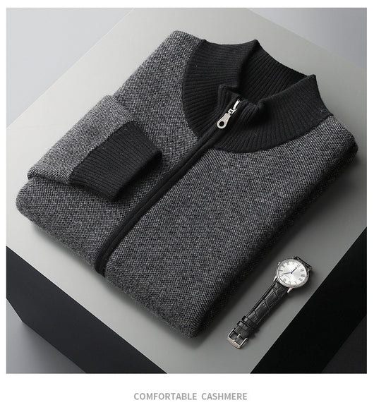 Cardigan de Cuello Alto con Cierre de Cachemira para Hombre - Image 15