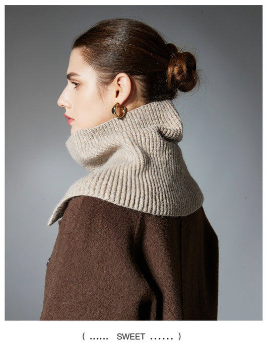 Bufanda de Lana Tejida con Flores y Botones - Estilo Europeo Otoño Invierno - Image 21