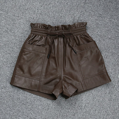 Shorts de Cuero Oveja con Bolsillos de Cordón - Casual Premium - Image 17